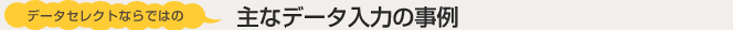 データ入力東京の主な事例